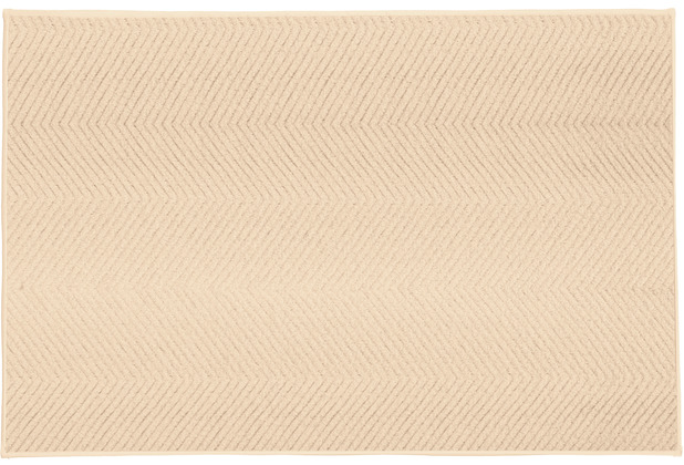 Kleine Wolke Badteppich Zigzag Sandbeige 50x 60 cm