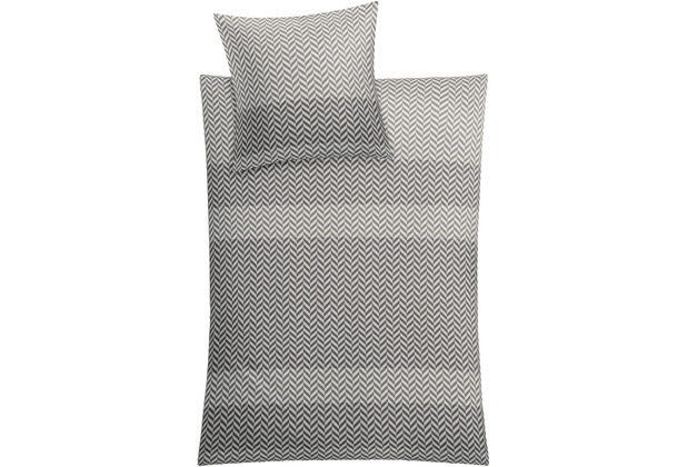 Kleine Wolke Bettwsche Cosy Grau Standard Bettbezug 135x200, Kissenbezug 80x80cm