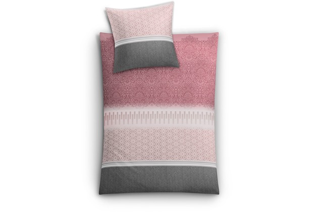 Kleine Wolke Bettwäsche Estrella Pastellrose 	
Komfort Bettbezug 155x220, Kissenbezug 80x80cm
