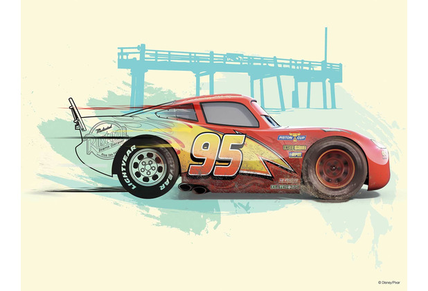 Komar Wandbild - Cars Lightning McQueen 40 x 30 cm