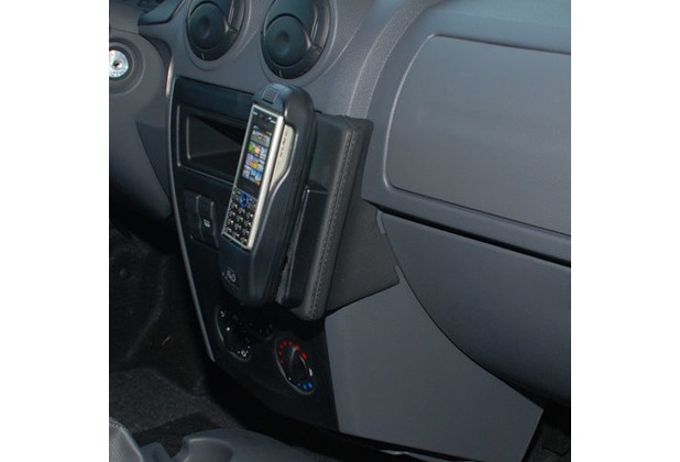 Kuda Lederkonsole für Dacia Logan 06/ MCV 06/ Logan Pickup 09 Echtleder schwarz