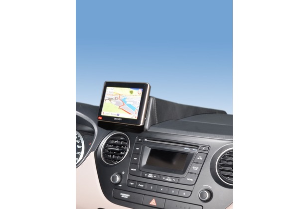 Kuda Navigationskonsole für Hyundai i10 ab 11/2013 Navi Kunstleder schwarz