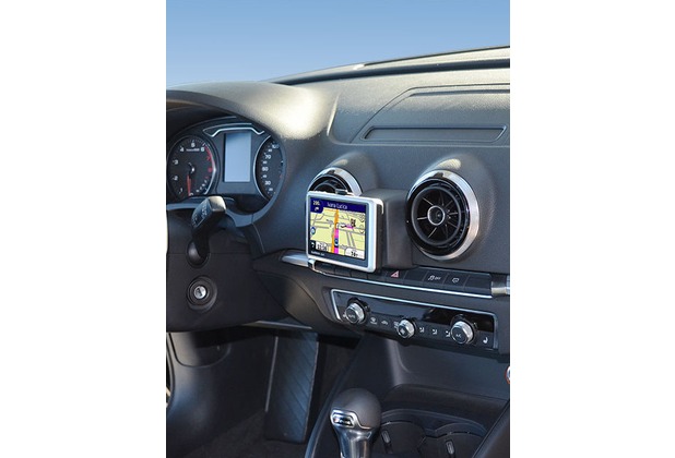 Kuda Navigationskonsole für Navi Audi A3 ab 09/2012 Echtleder schwarz