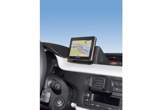 Kuda Navigationskonsole für Renault Twingo 3 ab 2014 Navi Echtleder schwarz