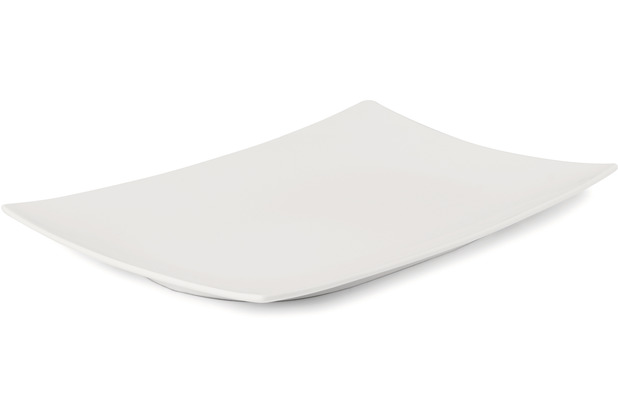 Le Coq Porcelaine Rechteckige Platte 25,5x15,5 cm Cassiopea Elfenbein