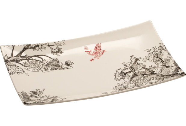 Le Coq Porcelaine Rechteckige Platte 25,5x15,5 cm Kerasia Elfenbein