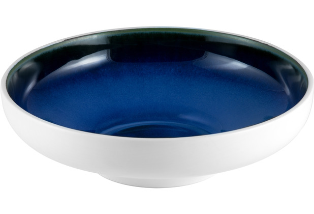 Le Coq Porcelaine Runde Schssel 25,5 cm Abyssos Mattwei Blau