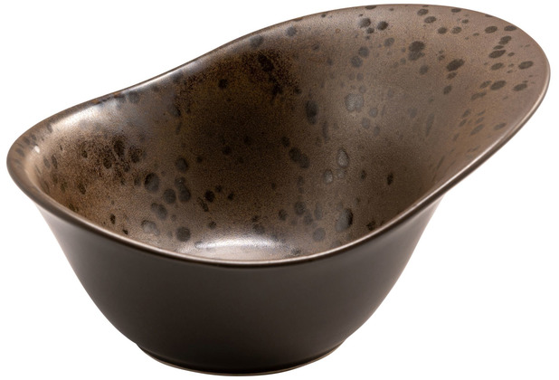 Le Coq Porcelaine Schale oval 18,5x13,5 cm Phobos Braun