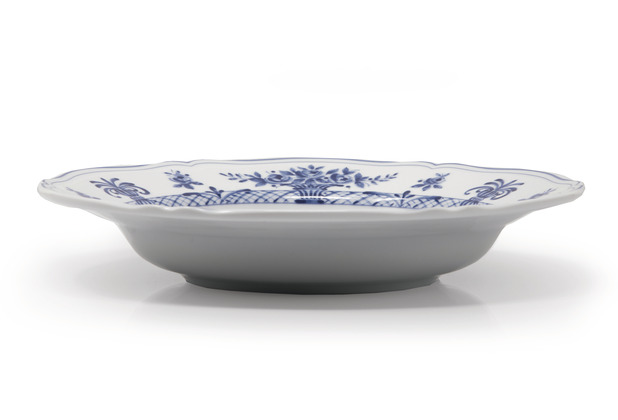 Le Coq Porcelaine Teller tief 23,5 cm Zwiebelmuster Anthiros Wei Blau