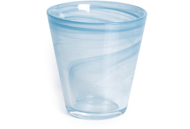 Le Coq Porcelaine Trinkglas aus Alabasterglas 23 cl Zephirus Hellblau
