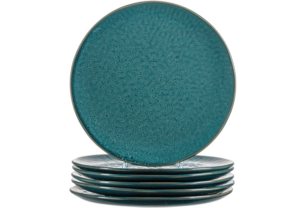 Leonardo Matera Keramikteller 6er-Set 27 cm blau