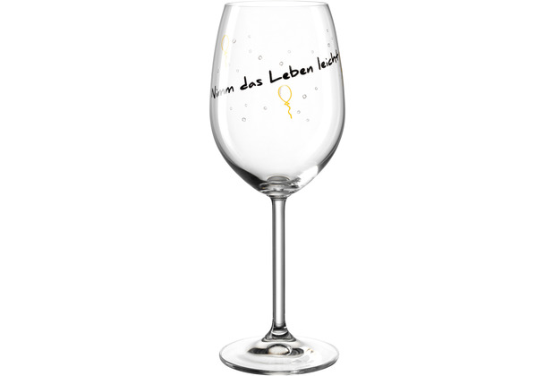 Leonardo Weinglas PRESENTE 460 ml \'Nimm das Leben leicht\'