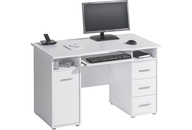 MAJA Möbel Schreib- und Computertisch OFFICE EINZELMODELLE Icy-weiß 120 x 75 x 67 cm