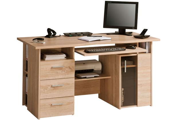 MAJA Möbel Schreib- und Computertisch OFFICE EINZELMODELLE Sonoma-Eiche 144 x 76 x 67 cm