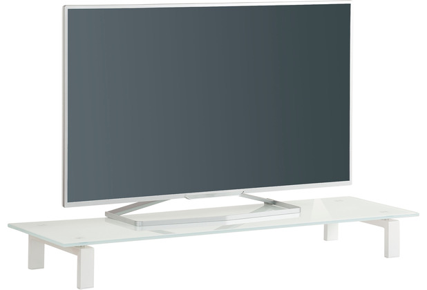 MAJA Möbel TV-Board Media Zubehör Metall weiß Weißglas