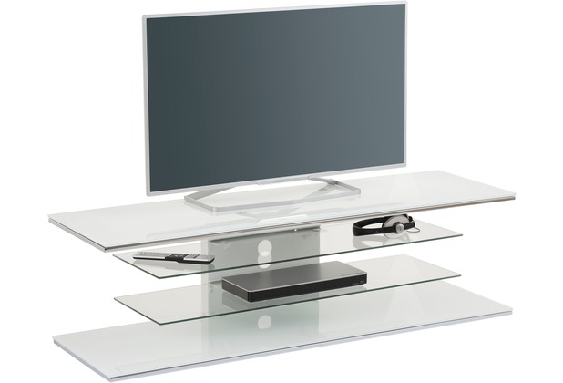 MAJA Möbel TV-Rack MEDIA MODELLE GLAS Weißglas 140 x 40,2 x 45 cm