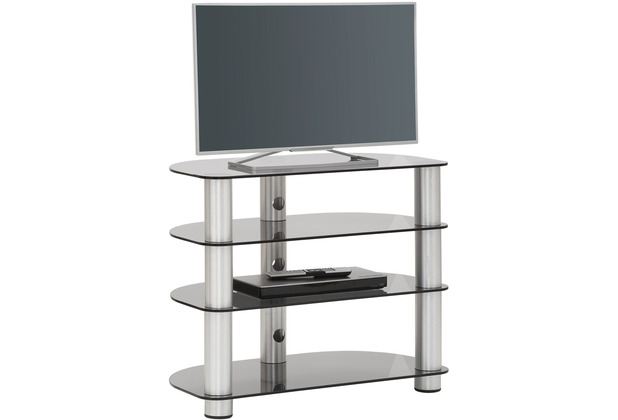 MAJA Möbel TV- und HiFi-Rack Media Modelle Glas Metall Alu Rauchglas