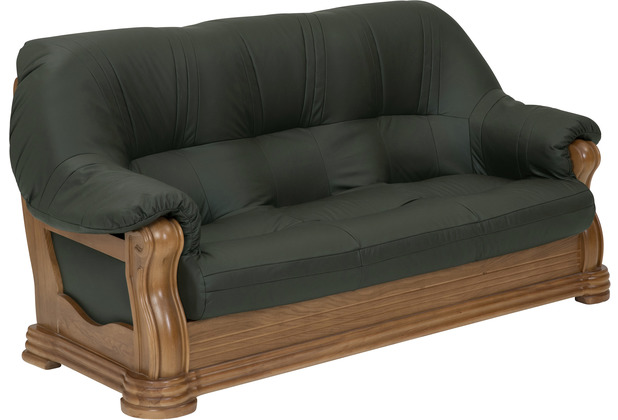 Max Winzer Arkansas Sofa 3-Sitzer Leder dunkelgrn