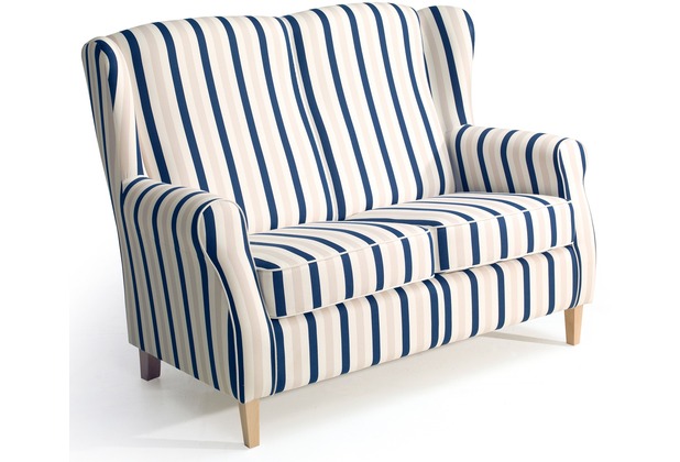 Max Winzer Lorris Sofa 2-Sitzer Flachgewebe blau