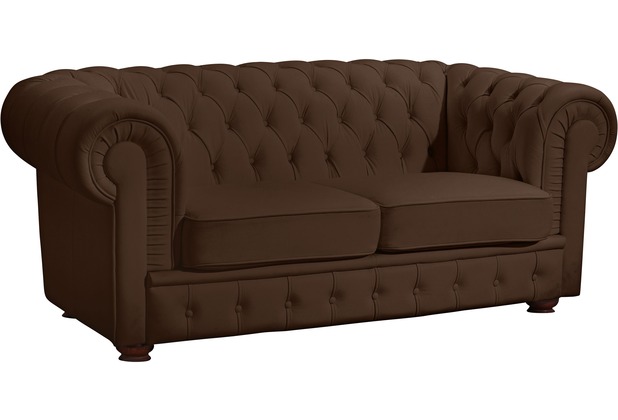 Max Winzer Bridgeport Sofa 2-Sitzer pigmentiertes Nappaleder braun