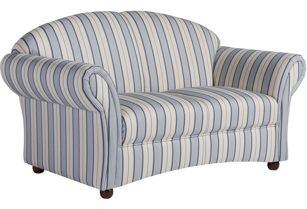 Max Winzer Corona Sofa 2-Sitzer Flachgewebe blau
