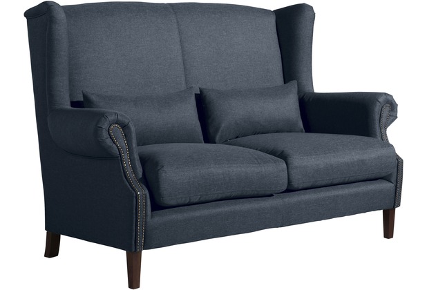 Max Winzer Flora Sofa 2-Sitzer Flachgewebe blau