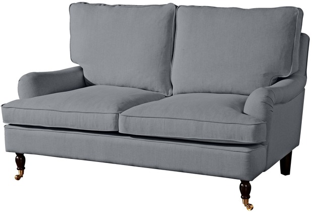 Max Winzer Passion Sofa 2-Sitzer Flachgewebe (Leinenoptik) grau