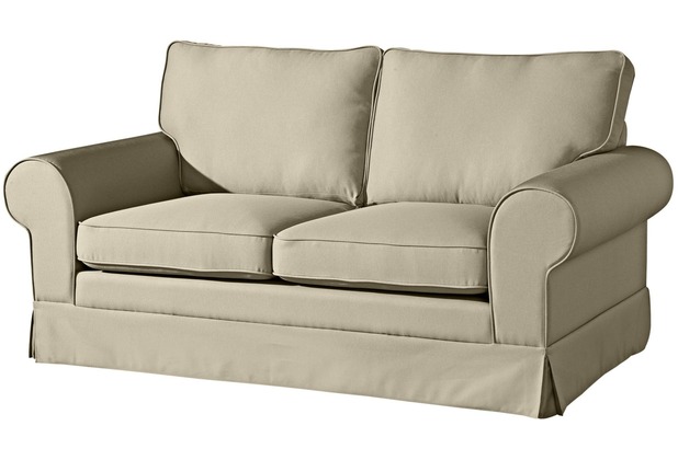 Max Winzer Hillary Sofa 2-Sitzer inkl. Zierkissen Flachgewebe (Leinenoptik) beige