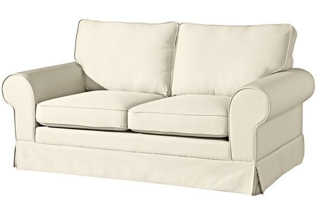 Max Winzer Hillary Sofa 2-Sitzer inkl. Zierkissen Flachgewebe (Leinenoptik) creme