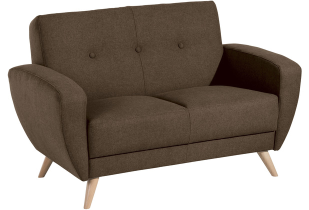 Max Winzer Jerry Sofa 2-Sitzer Samtvelours (mit Clean-Abo Ausrstung) braun