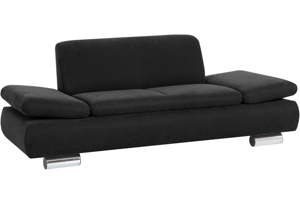 Max Winzer Terrence Sofa 2-Sitzer Veloursstoff schwarz