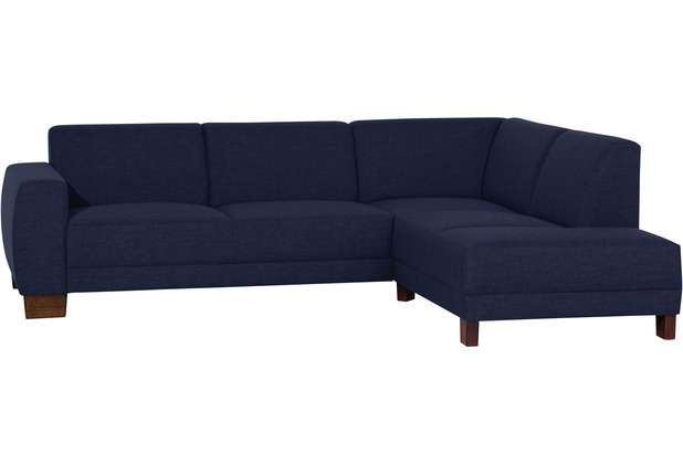 Max Winzer Blackpool Sofa 2,5-Sitzer links mit Ecksofa rechts Flachgewebe (Leinenoptik) dunkelblau