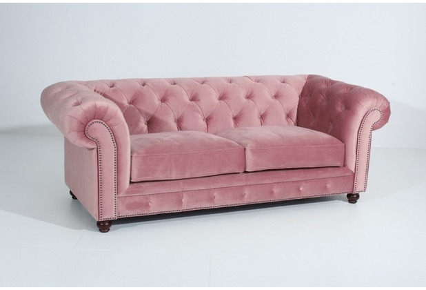 Max Winzer Sofa 2,5-Sitzer Orleans Samtvelours rosé 216 x 100 x 77