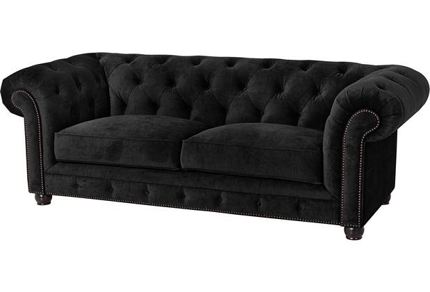 Max Winzer Orleans Sofa 2,5-Sitzer Microfaser schwarz