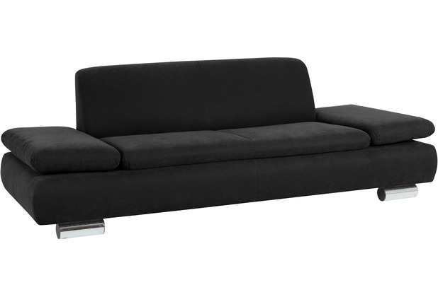 Max Winzer Terrence Sofa 2,5-Sitzer Veloursstoff schwarz