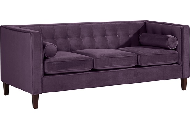 Max Winzer Jeronimo Sofa 3-Sitzer Samtvelours purple