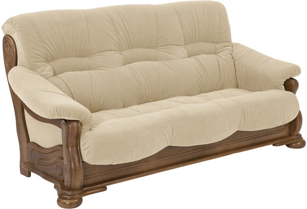 Max Winzer Tennessee Sofa 3-Sitzer Flockstoff sand