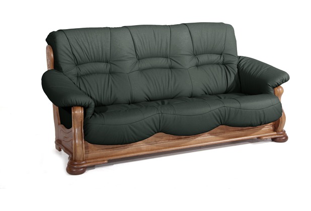 Max Winzer Tennessee Sofa 3-Sitzer Echtleder dunkelgrn