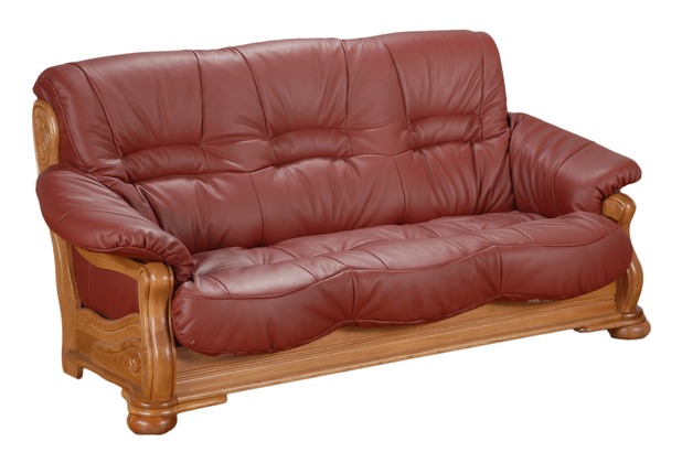 Max Winzer Tennessee Sofa 3-Sitzer Echtleder rot