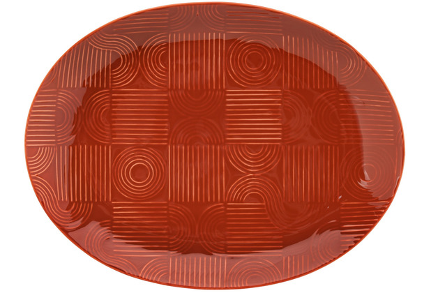 Maxwell & Williams ARC Platte oval, 36 x 27 cm, Terracotta, Premium-Keramik, in Geschenkbox