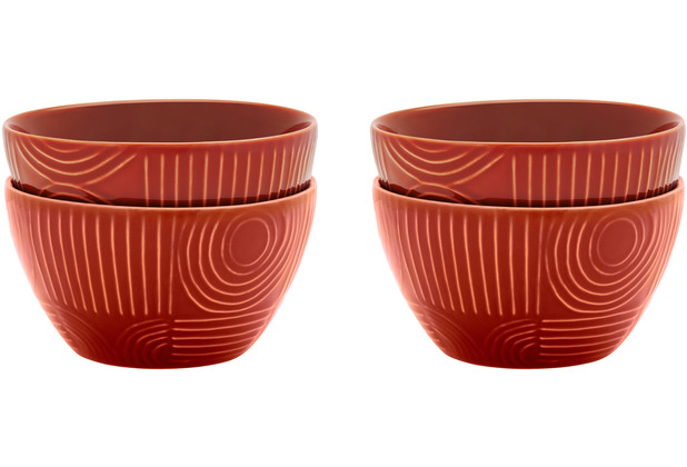 Maxwell & Williams ARC Schalen-Set 4-tlg., 12 cm, Terracotta, Premium-Keramik, in Geschenkbox