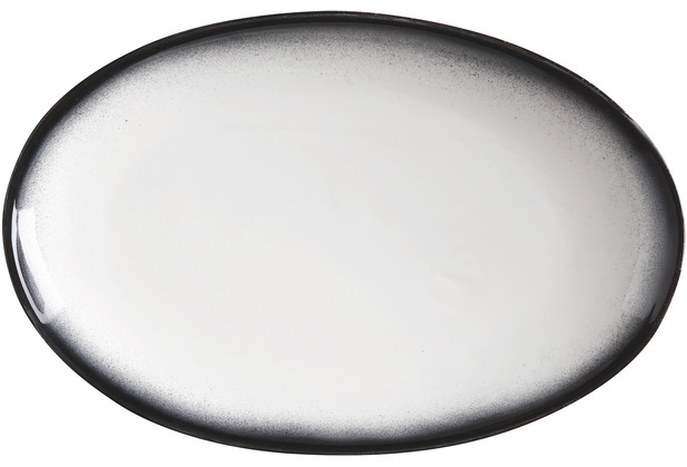 Maxwell & Williams CAVIAR GRANITE Platte oval, 25 x 16 cm, Premium-Keramik