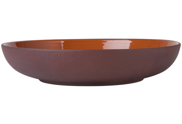 Maxwell & Williams SIENNA Schssel flach, 22 x 4,5 cm, Terracotta, Premium-Keramik Ton