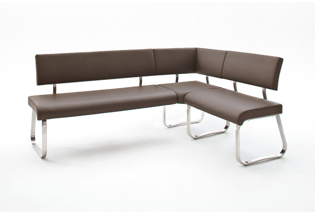 MCA furniture ARCO Eckbank, Echtlederbezug braun