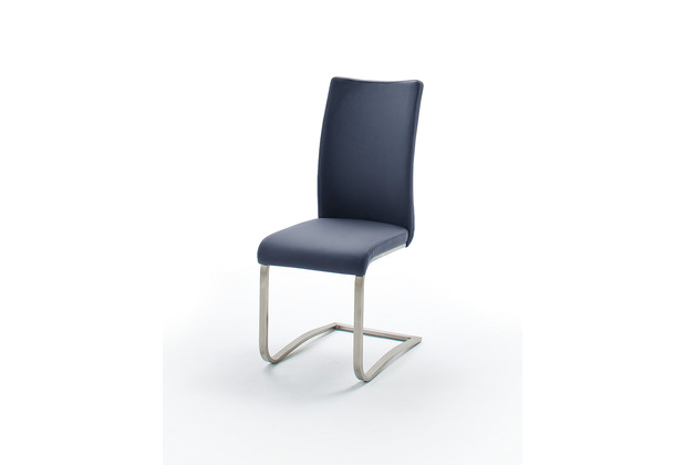 MCA furniture ARCO Schwingstuhl 2, Echtlederbezug nachtblau, 2er Set
