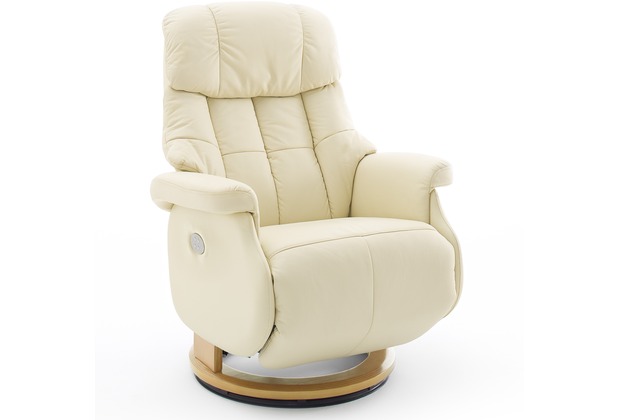 MCA furniture Calgary Comfort elektrisch Relaxsessel mit Fusttze, creme/natur
