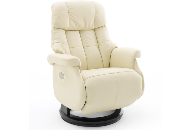 MCA furniture Calgary Comfort elektrisch Relaxsessel mit Fußstütze, creme/schwarz