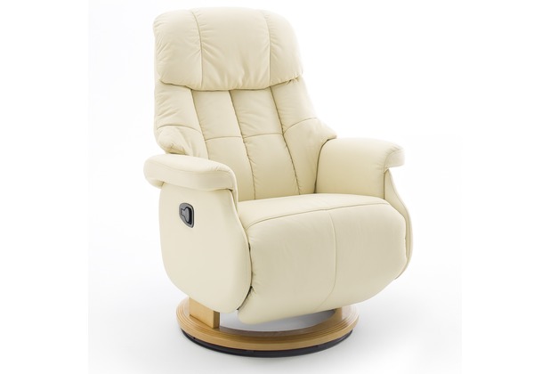 MCA furniture Calgary Comfort Relaxsessel mit Fusttze, creme/natur