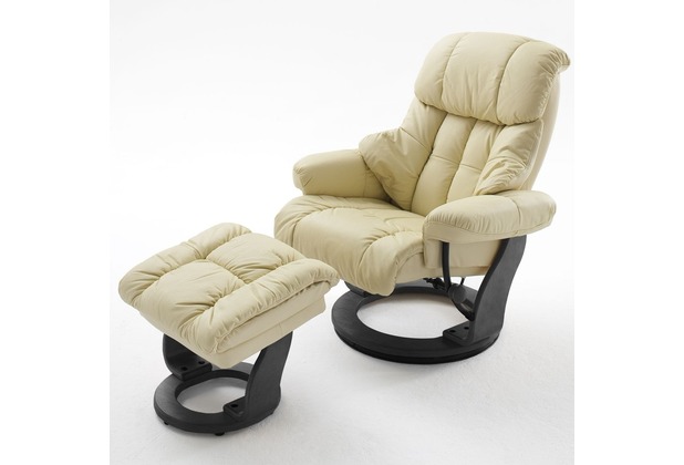 MCA furniture Calgary Relaxsessel mit Hocker, creme/schwarz