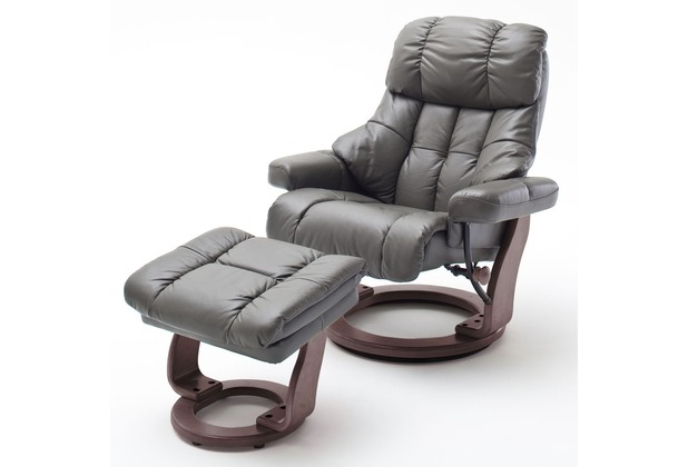 MCA furniture Calgary Relaxsessel mit Hocker, schlamm/walnuss